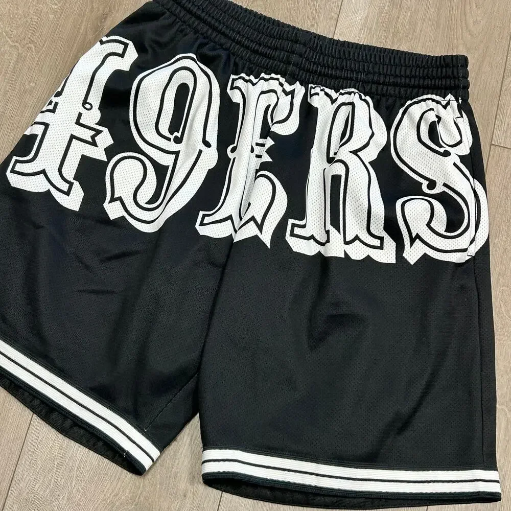 Mitchell & Ness San Francisco 49ers Big Face 3.0 shorts size Medium M Black B30